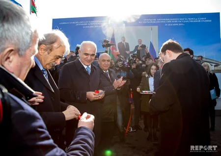 Azərbaycanla Rusiya sərhədində yerləşən Samur çayı üzərində yeni körpü açılıb - FOTOLAR
