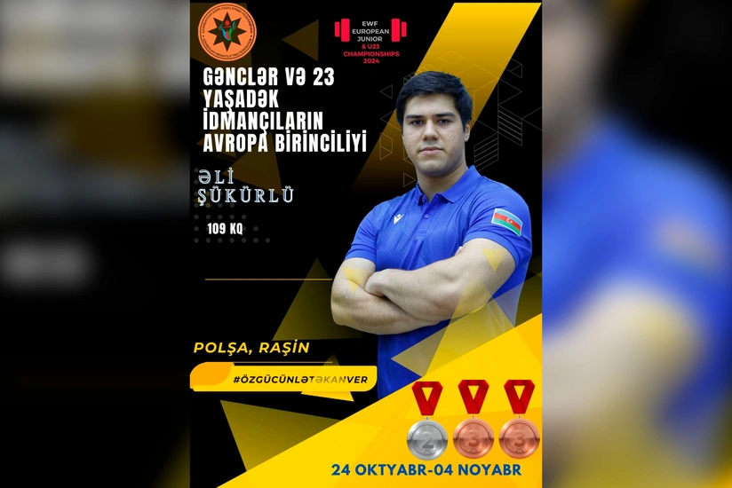 Azərbaycan ağırlıqqaldıranı Polşadakı Avropa birinciliyində üç medal qazanıb