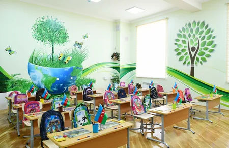 Prezident Bakıda yeni tikilən iki məktəbdə yaradılan şəraitlə tanış olub