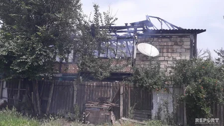 Kürdəmirdə fərdi yaşayış evi yanıb - FOTO