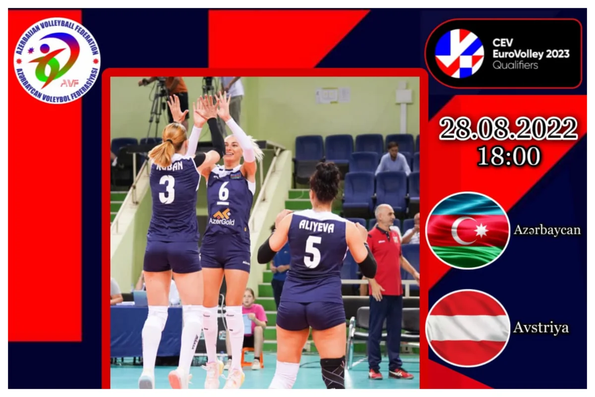 AVRO-2023: Azərbaycan voleybol yığması bu gün Avstriyanı qəbul edəcək