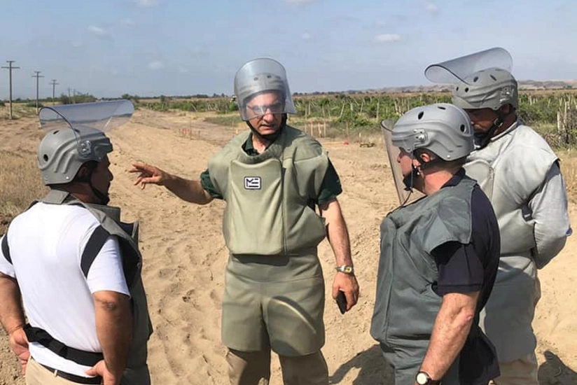 UK's Defense Ministry expert surveys part of Fuzuli affected by landmines