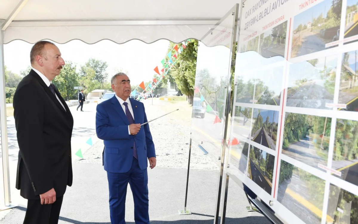 Prezident İlham Əliyev Qax rayonuna səfər edib