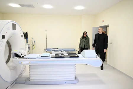 President Ilham Aliyev and First Lady Mehriban Aliyeva attend several openings and inspect construction work in Shusha
