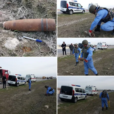 Sumqayıtda top mərmisi tapılıb