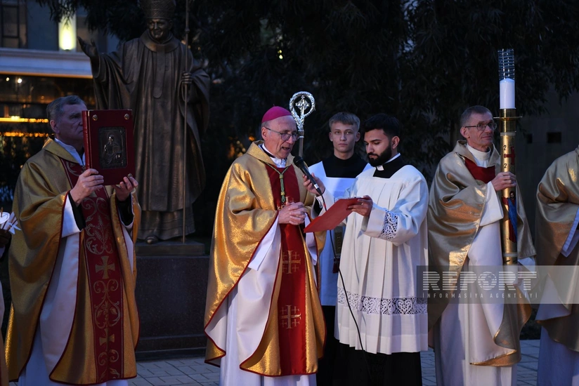 Azerbaijani Catholics celebrating Easter