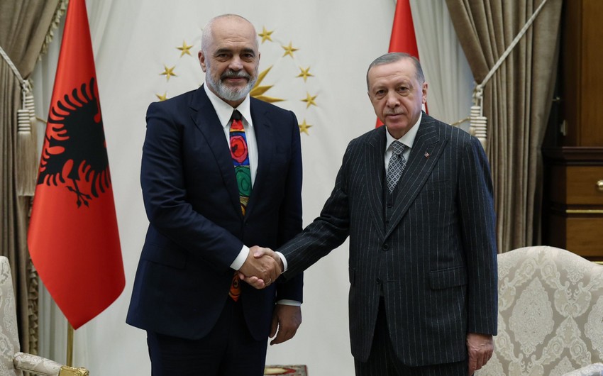 Ərdoğan Albaniyanın Baş naziri ilə görüşüb