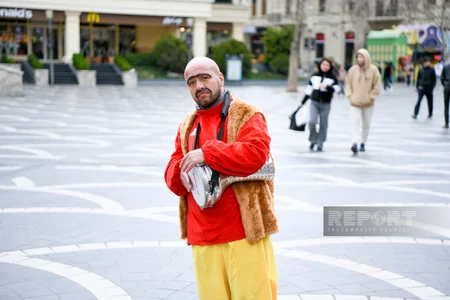 Yağışlı Bakı küçələrində baharın nəfəsi duyulur - FOTOREPORTAJ