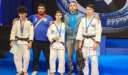Azərbaycan cüdoçuları Rusiyada bir dəst medal qazanıb