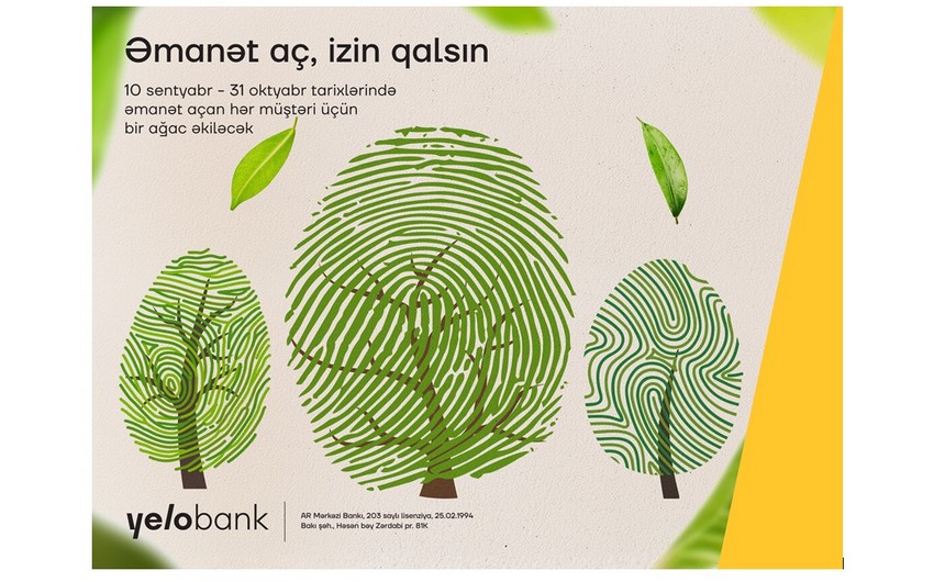 Yelo Bankda əmanət yerləşdir, daha yaşıl Bakı üçün addım at!