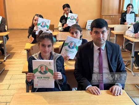 Biləsuvarda Heydər Əliyevin 100 illik yubileyinə həsr olunmuş bilik yarışması keçirilib