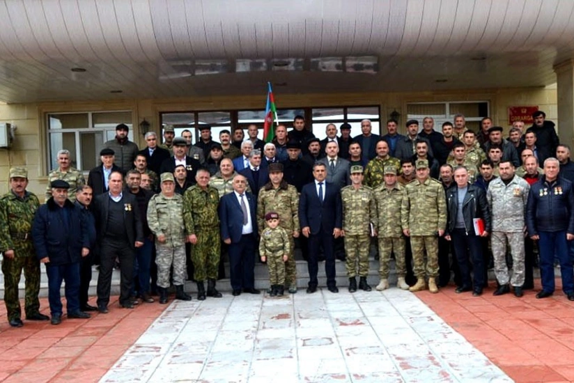 Hərbi hissədə görüş keçirilib