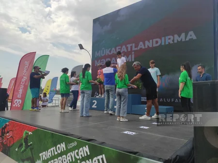 Triatlon üzrə Azərbaycan çempionatının mükafatlandırma mərasimi keçirilib