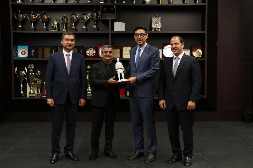 Fərid Qayıbov cüdo federasiyasının fəaliyyəti və Bakı Olimpiya Stadionu ilə tanış olub
