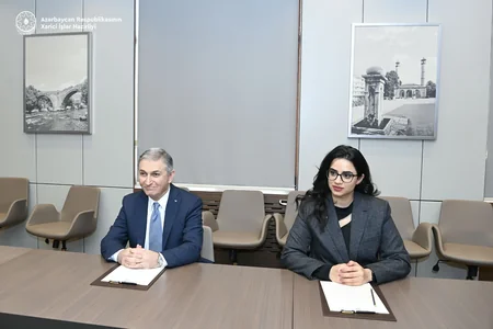 Jeyhun Bayramov receives outgoing ambassador of Palestine to Azerbaijan