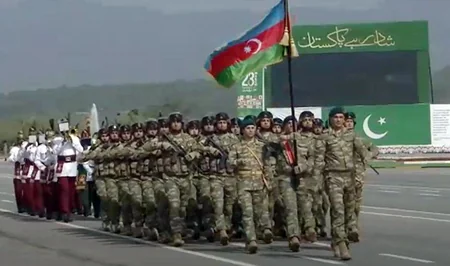 Азербайджанские военнослужащие приняли участие в военном параде в Пакистане