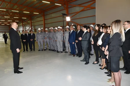 Qazaxda əhəng zavodunun açılışı oldu - FOTO - YENİLƏNİB