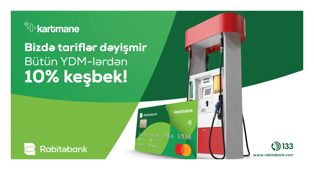 Tariflər dəyişmir - bütün YDM-lərdən 10 % keşbek