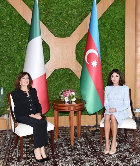 Birinci vitse-prezident Mehriban Əliyeva İtaliya Senatının sədri ilə görüşüb