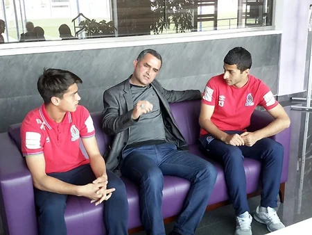 Dünya və Avropa çempionları Azərbaycan yığması ilə görüşüb