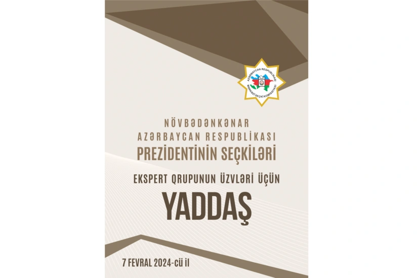 MSK ilk dəfə Ekspert qruplarının üzvləri üçün yaddaş kitabçası hazırlayıb