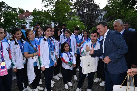 Berlində olimpiya oyunlarında iştirak edən Azərbaycan komandasının şərəfinə ziyafət verilib