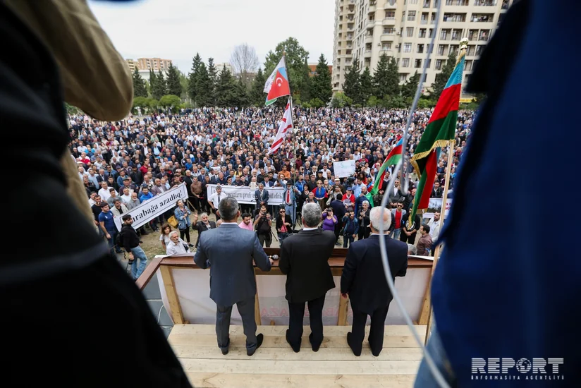 Mitinqdə ictimai asayişin kobud şəkildə pozulması halları qeydə alınmayıb - RƏSMİ