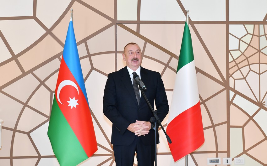 Prezident: Bu gün İtaliya-Azərbaycan əlaqələrinin yeni səhifəsi açılır