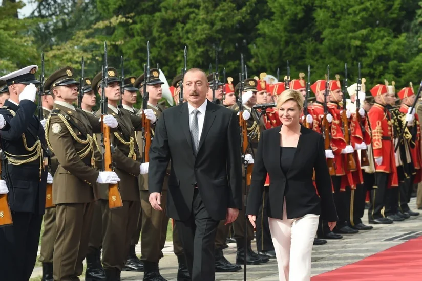 Official welcome ceremony held for President Ilham Aliyev in Zagreb