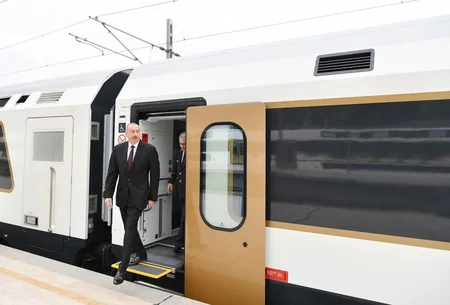 President Ilham Aliyev viewed passenger train to run on Baku-Tbilisi- Kars railway route