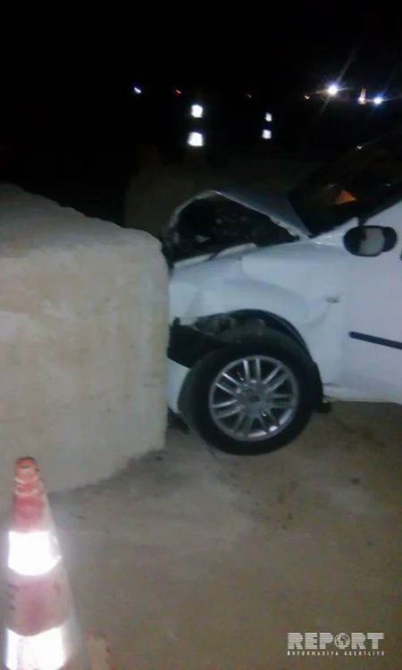 İran vətəndaşı Cəlilabadda yol qəzasına düşüb - FOTO