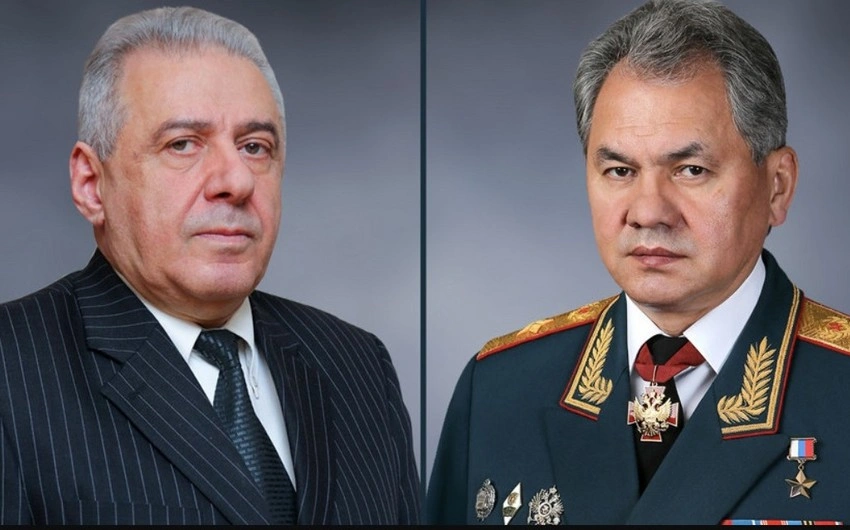 Rusiya və Ermənistanın müdafiə nazirləri Qarabağdakı sülhməramlıların fəaliyyətini müzakirə edib