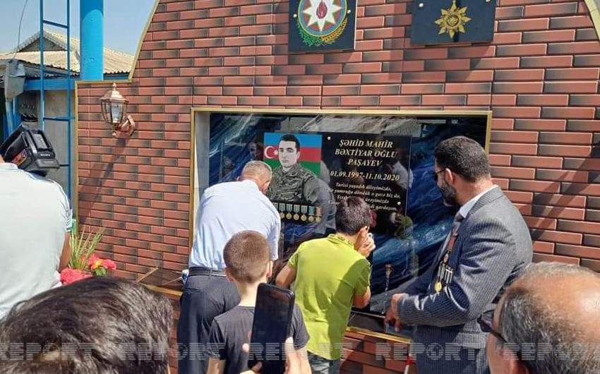 Cəlilabadda Vətən müharibəsi şəhidinin xatirəsinə inşa edilən bulağın açılışı olub