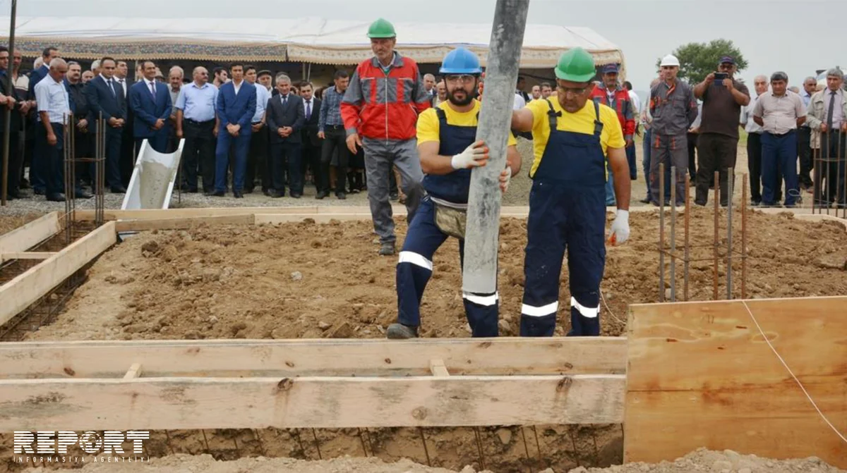 Ağstafada sənaye parkının təməli qoyulub - FOTO