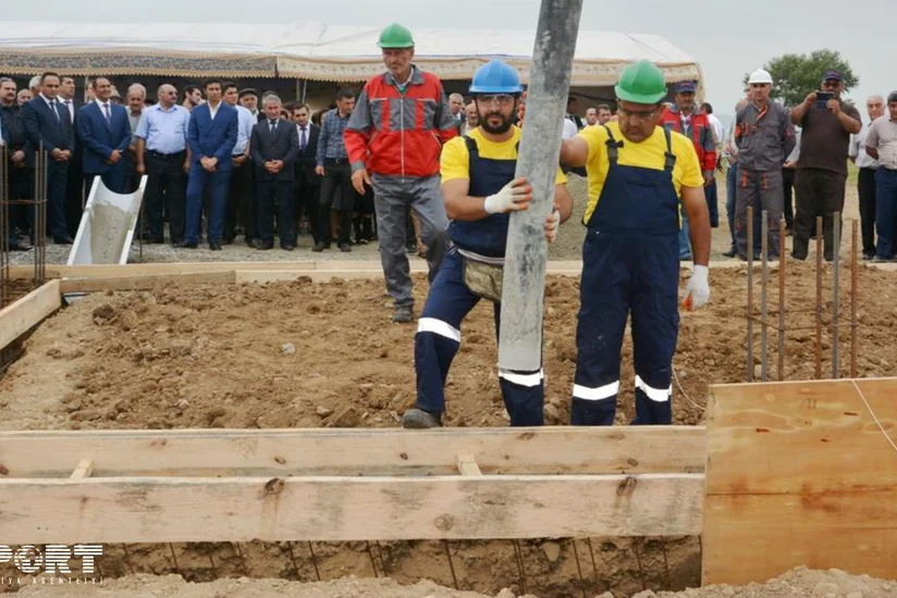 Ağstafada sənaye parkının təməli qoyulub - FOTO