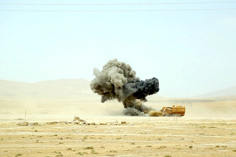 Azerbaijani army holding tactical-special classes with engineer-sapper units