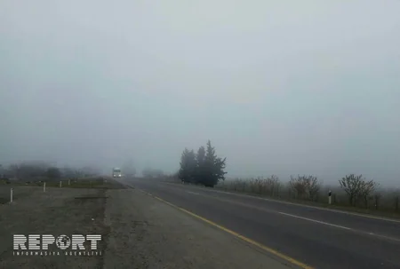 Qatı duman Tovuzda avtomobillərin hərəkətində çətinliklər yaradıb - FOTO