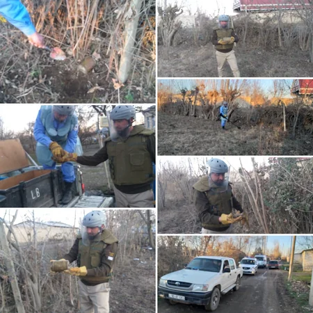 Ağcabədidə mina və əl qumbarası aşkarlandı - FOTOLAR