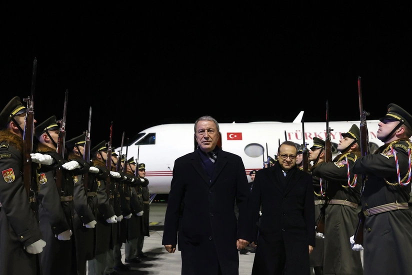 Hulusi Akar leaves for Czech Republic