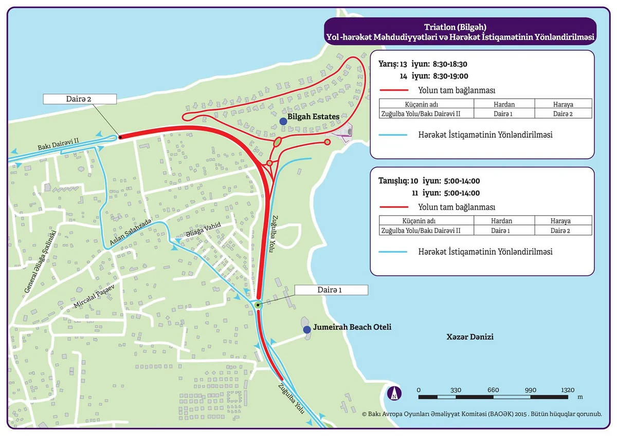 Bilgəhdə bəzi yollarda hərəkət məhdudlaşdırılıb