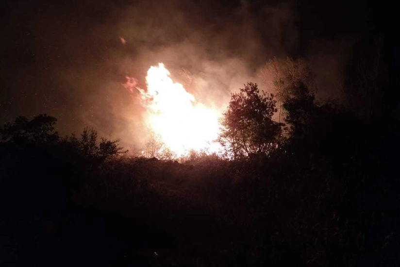 Şəkidə günorta saatlarından başlayan yanğın davam edir - VİDEO