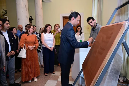 Muzey Mərkəzində gənc rəssamların “Sənin adın nədir?” adlı ilk tanıtım sərgisi açılıb