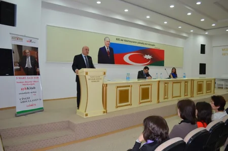 Samuxda xalq yazıçısı Çingiz Abdullayevlə görüş keçirilib