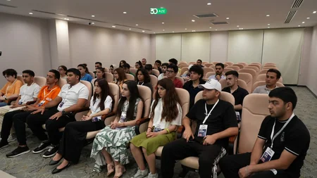 Olimpiya çempionları Gənc idman liderləri layihəsinin qonağı olublar