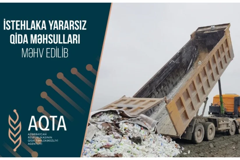 İstehlaka yararsız 14,5 ton süd məhsulları məhv edilib