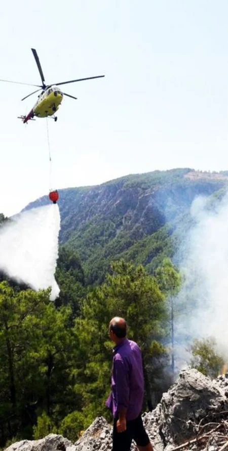 Türkiyədə ildırım çaxmaları meşə yanğınına səbəb olub - FOTO