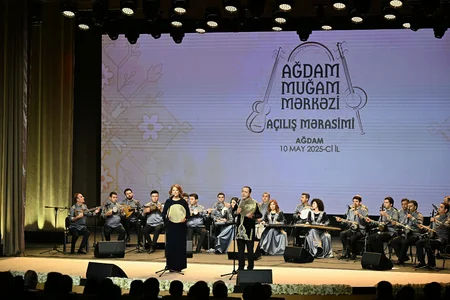 İlham Əliyev və Mehriban Əliyeva Ağdam Muğam Mərkəzinin açılışında iştirak ediblər - YENİLƏNİB-3