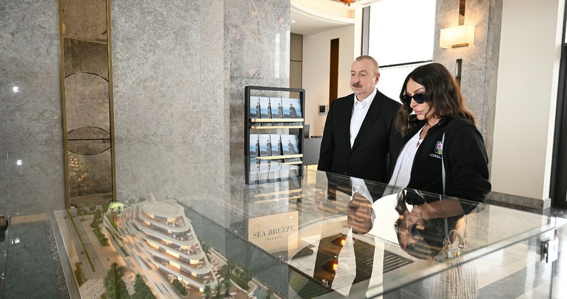 Mehriban Əliyeva Sea Breezedə həyata keçirilən layihələrlə tanışlıq barədə video paylaşıb