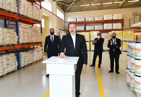 Prezident Hacıqabul Sənaye Məhəlləsinin açılışında iştirak edib - YENİLƏNİB