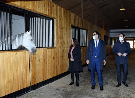 Fərid Qayıbov Binə Atçılıq Mərkəzində olub